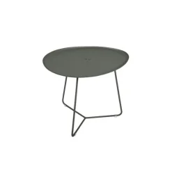 Table basse cocotte coloris gris romarin 44 x 55 x 43 cm