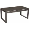 Table basse coloris anthracite/ smoky en aluminium Stern - 110,5 x 60 x 45 cm