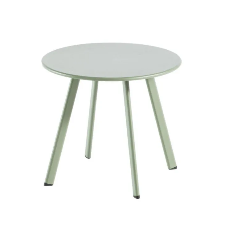 Table basse coloris vert en acier Massai - 35 cm