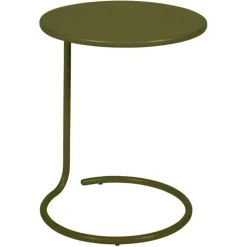 Table basse déportée Coolside coloris vert en acier Fermob - Ø 42 x 53 cm