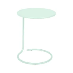 Table basse déportée Coolside coloris vert en acier Fermob - Ø 42 x 53 cm