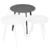 Table basse en acier graphite Massaï - Ø 50 x H 43 cm