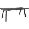 Table coloris noir en aluminium Interno Stern - 220 x 100 cm