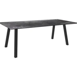 Table coloris noir en aluminium Interno Stern - 220 x 100 cm