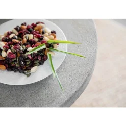 Table d’appoint en teck naturel gris Ø 50 x H 55 cm