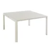 Table de jardin coloris beige en aluminium Filao Bizzotto - 97/149 x 149 cm