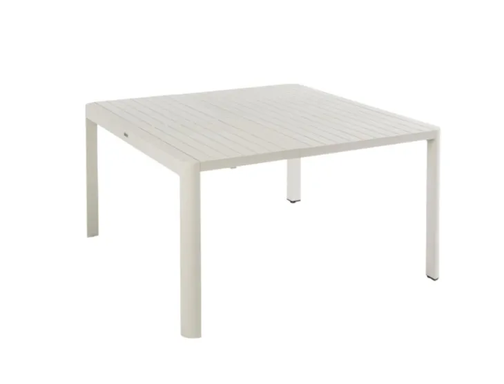 Table de jardin coloris beige en aluminium Filao Bizzotto - 97/149 x 149 cm