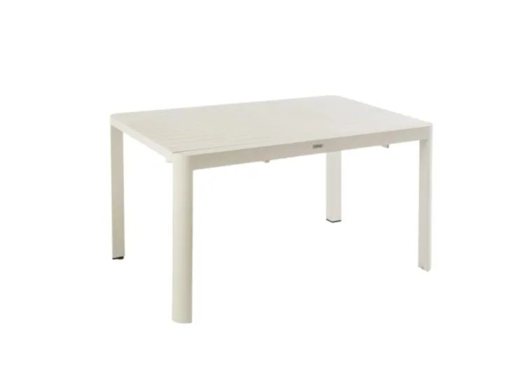 Table de jardin coloris beige en aluminium Filao Bizzotto - 97/149 x 149 cm