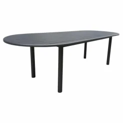 Table de jardin extensible ovale en aluminium PROLOISIRS Genes - 200/260x140cm