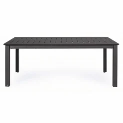 Table de jardin extensible anthracite BIZZOTTO Konnor - 200/300x110x76cm