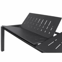 Table de jardin extensible anthracite BIZZOTTO Konnor - 200/300x110x76cm
