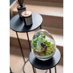 Table de service Quinty en métal noir T1 Edelman Hollande - Ø 22 x 50 cm