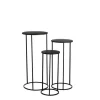 Table de service Quinty en métal noir T3 Edelman Hollande - Ø 32 x 70 cm