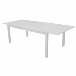 Table extensible en aluminium blanc PROLOISIRS Genes - 160/240x100cm