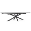 Table extensible en aluminium anthracide et pierre sintérisée Bizzotto Pascal Anthracite