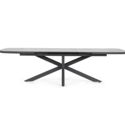 Table extensible en aluminium anthracide et pierre sintérisée Bizzotto Pascal Anthracite