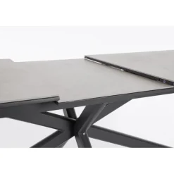 Table extensible en aluminium anthracide et pierre sintérisée Bizzotto Pascal Anthracite