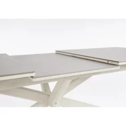 Table extensible en aluminium et pierre sintérisée Bizzotto Pascal Pélican