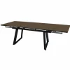 Table Malo avec 2 rallonges en aluminium - 180 x 230 x 280 x 100 cm