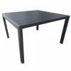 Table mi-hauteur Prado en aluminium couleur graphite, PROLOISIRS - 110x110x68 cm