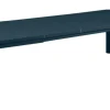 Table Oléron avec rallonges coloris bleu en aluminium Fermob - 155/255 x 100 cm