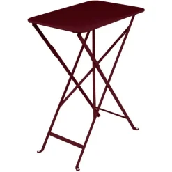 Table pliante Bistro coloris rouge en acier Fermob - 37 x 57 x 74 cm