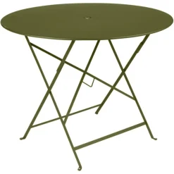 Table pliante Bistro coloris vert en acier Fermob - Ø 96 x 74 cm