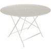 Table pliante Bistro coloris gris argile en acier Fermob - Ø 117 x 74 cm