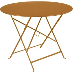 Table pliante Bistro coloris marron en acier Fermob - Ø 96 x 74 cm