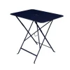 Table pliante en acier coloris bleu abysse collection Bistro Fermob - 77 x 57 x 74 cm