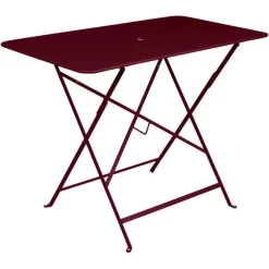 Table pliante en acier coloris cerise noire Bistro Fermob - 97 x 57 x 74 cm