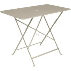 Table pliante en acier coloris muscade Bistro Fermob - 97 x 57 x 74 cm