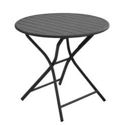 Table pliante ronde en aluminium Max - Ø 80 x H 74 cm