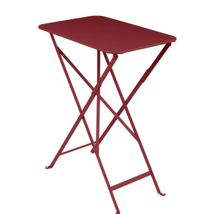Table rectangulaire pliante en acier coloris piment Bistro Fermob - 57 x 37 cm