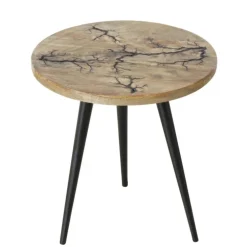 Table ronde à 3 pieds en bois de manguier Percha - Ø 40 x H 43 cm