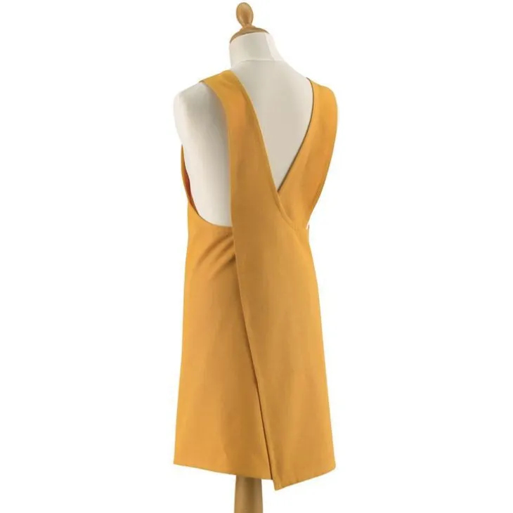 Tablier de cuisine coloris tournesol en coton recyclé Gen Winkler – 120 x 85 cm