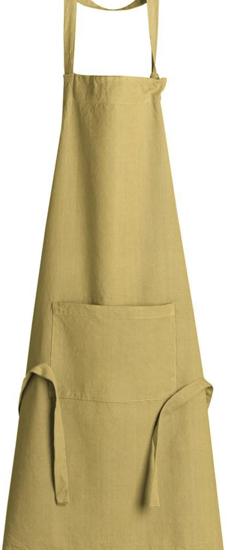 Tablier recyclé Ada coloris vert en coton - 72 x 85 cm