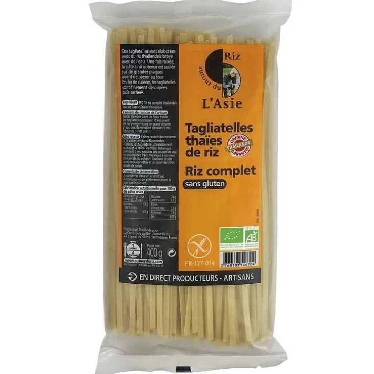 Tagliatelles thaïes de riz complet 400g