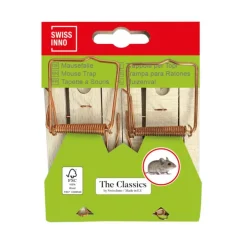 Tapette à souris en bois certifiée FSC® Swissland The Classics - Les 2 pièces