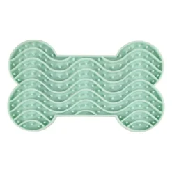 Tapis à lécher avec ventouse coloris vert yummee Flamingo