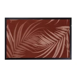 Tapis absorbant intérieur Sweetsol imprimé Fougères terra cotta - 60 x 40 cm