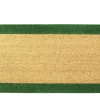 Tapis brosse coco naturel/vert Sweetsol - 60 x 40 cm