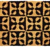 Tapis brosse en coco beige imprimé noir Sweetsol Noga - 60 x 40 cm