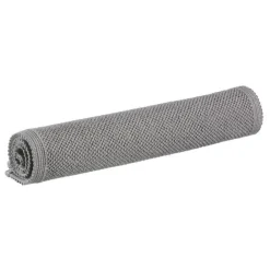 Tapis de bain uni Etia gris perle 64x54 cm