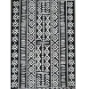 Tapis d'extérieur en polypropylène recyclé noir et crème Ethnique - 270 x 180 cm