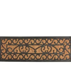 Tapis en fibre de coco et caoutchouc noir Classique - 75,5 x 25,2 x 1 cm