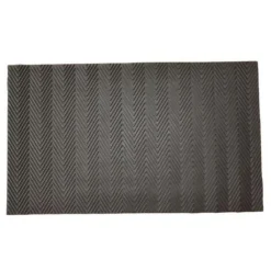 Tapis grattoir en caoutchouc réversible coloris noir pour extérieur E/C Sweetsol - 45 x 75 cm