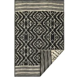 Tapis Kilimanjaro 150x240 cm crème et noir