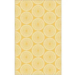 Tapis Rio yellow en polypropylène recyclé Fab Hab - 90 x 150 cm