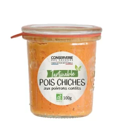 Tartinable de pois chiches aux poivrons confits bio Conserverie des saveurs - 100 g